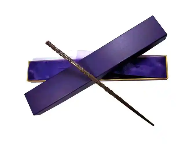 哈利波特魔法棒 哈利波特魔杖 赫敏 魔法棒 万圣节cos魔法棒 紫盒