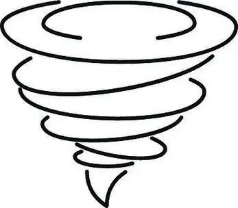 漩涡龙卷风图标,轮廓样式与光芒的辐形螺旋矢量迷幻插画扭曲旋转效果