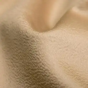 双面水波纹羊绒秋冬大衣面料 高端羊毛呢子布料 6#浅驼色0.1m