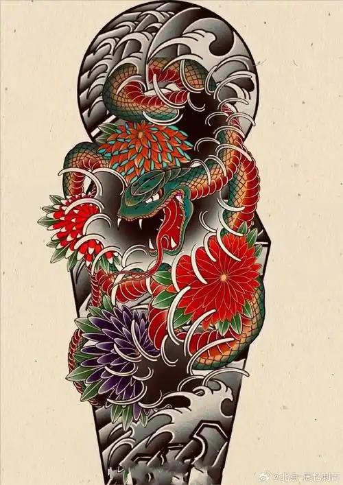 今日纹身图案分享    老传统纹身    #纹身分享##纹身设计##北京纹身