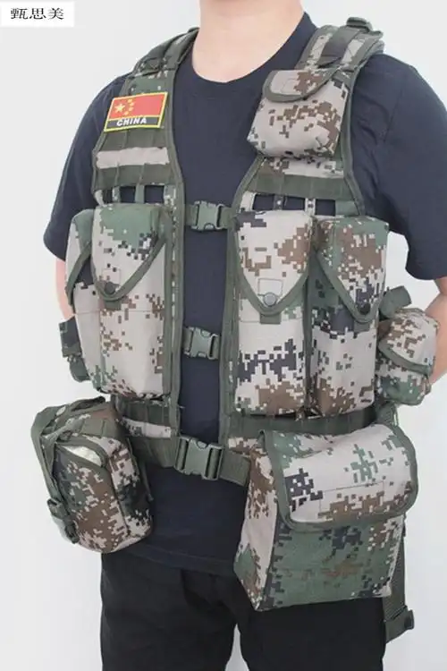 单兵战斗携行具战术背心网格款镂空马甲 迷彩子弹袋 战斗马甲 镂兵11