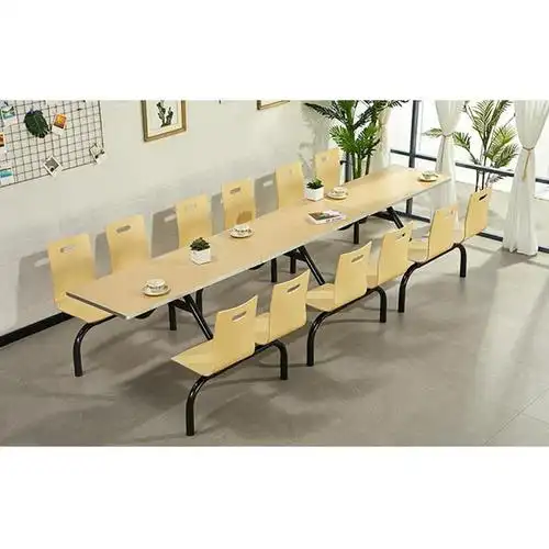 三金鑫学校食堂公司员工餐厅餐桌椅组合4人位快餐桌椅快餐店奶茶店