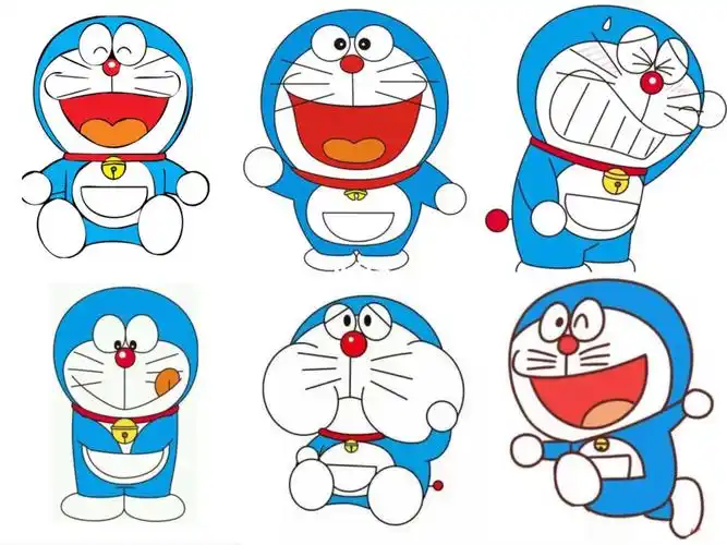 儿童创意画哆啦a梦简笔画