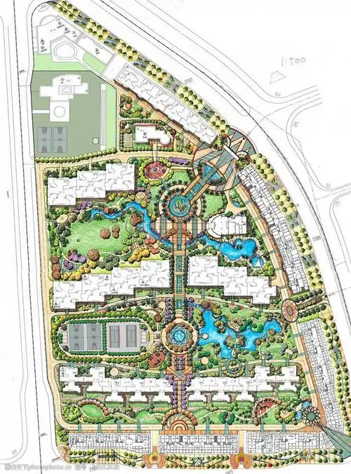 手绘景观平面图图片图片-图行天下图库