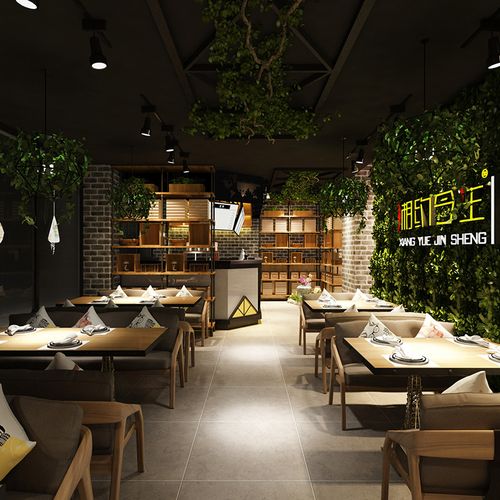 音乐餐厅装修设计效果图餐吧室内设计施工餐饮店面餐厅图纸纯设计