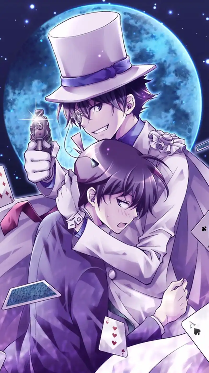 黑羽快斗,江古田高中二年b班学生,热爱魔术的17岁少年.