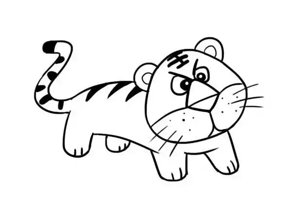 老虎简笔画 老虎简笔画画法