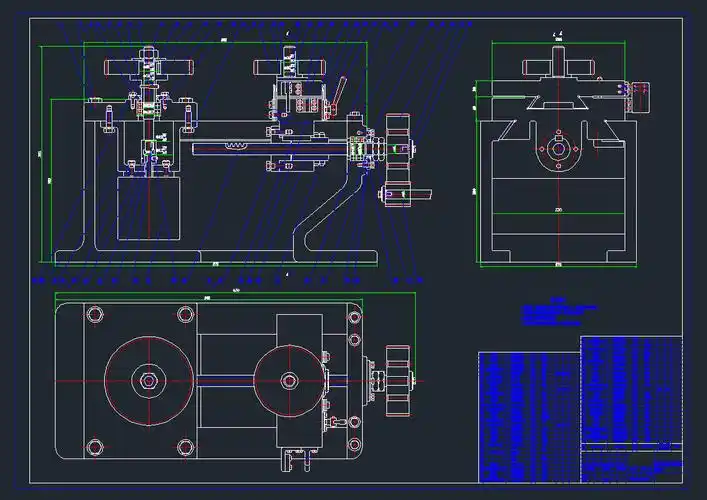 齿轮双面啮合仪装配图dwg图纸下载(dwg格式)机械cad图纸