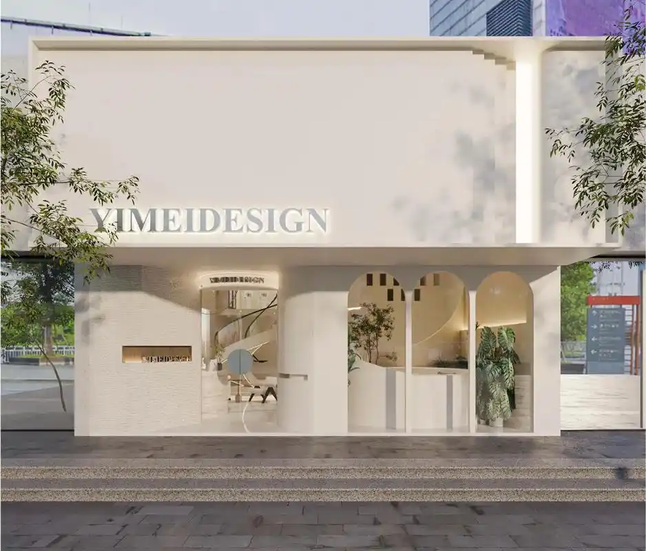 温馨奶油风门头效果图合集.