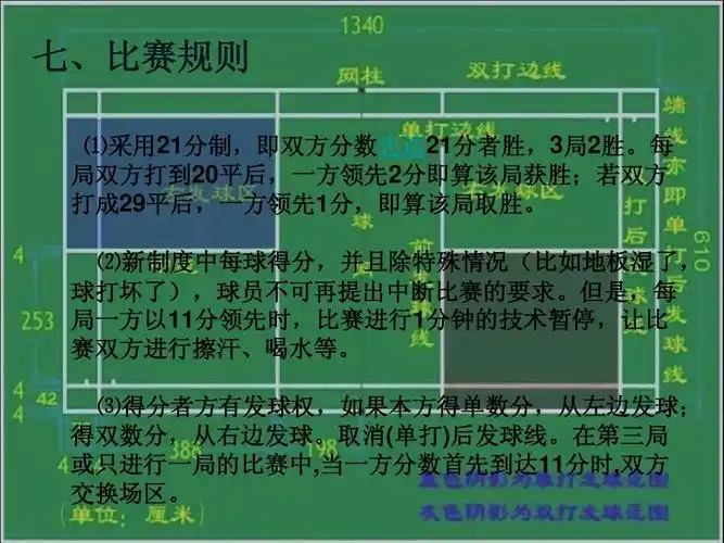 羽毛球单打规则 羽毛球单打规则图解