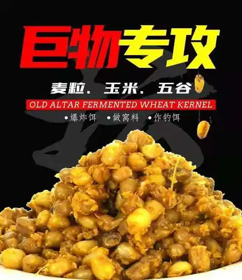谷麦饵料老坛钓鱼发酵玉米谷麦饵料专钓野钓通杀打窝料鲫鱼鲤鱼草青鱼