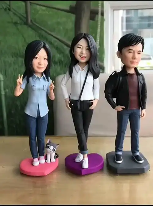 软陶泥人情侣结婚礼物生日个性礼品人像陶偶定制真人公仔软陶人偶