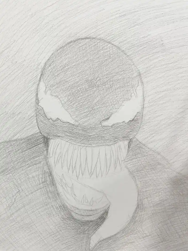 素描毒液分解#素描 #毒液 #一起学画画 #画室 - 抖音