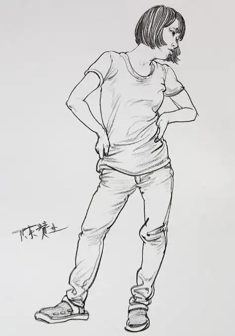 简单速写人物 简单速写人物临摹