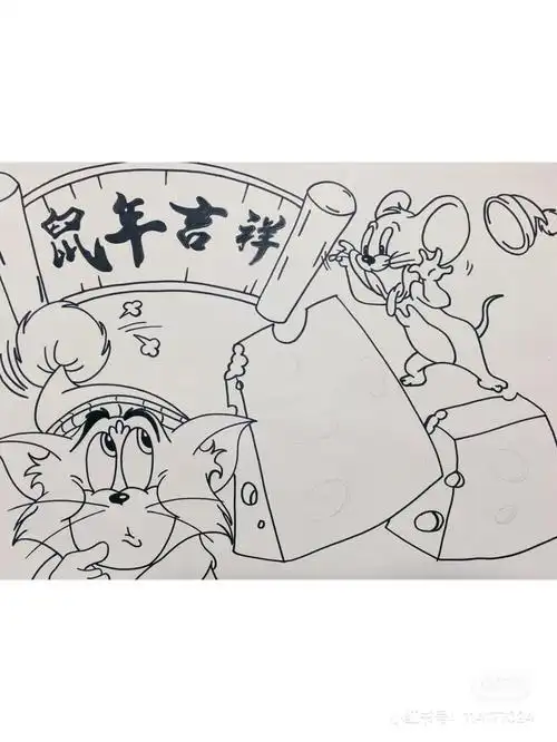 简单的猫和老鼠手抄报简单的手抄报