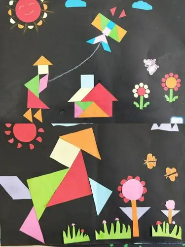 "玩"出诗意与创意——记一年级数学图形拼贴活动