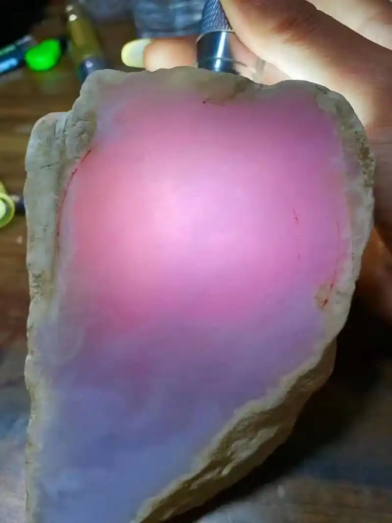 紫罗兰原石切割到成品 #翡翠原石# #翡翠# #翡翠手镯