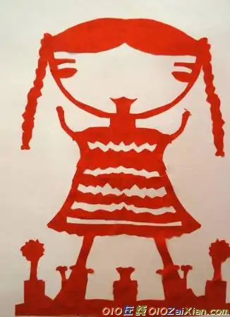 对称人物剪纸图案