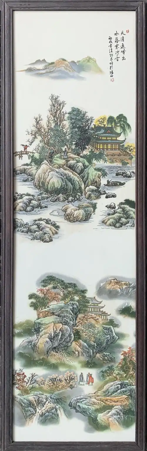 珠山八友——汪野亭瓷板画