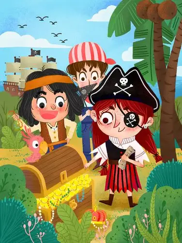 可爱的小海盗|插画|儿童插画|兔子吃蛋挞 - 原创作品 - 站酷 (zcool)