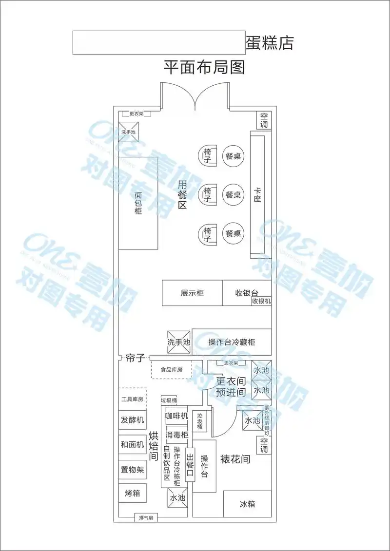 蛋糕店--平面图代画.需要代画的朋友联系我哦 #蛋糕店 #烘 - 抖音