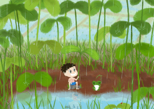 雨水盼春色满园盼英雄凯旋