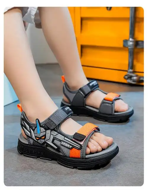 鸿星尔克男童凉鞋年新款潮夏季儿童鞋子软底防滑夏款小男孩帅气沙滩