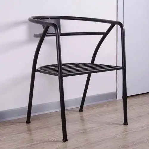 美式乡村工业复古铁艺皮垫餐椅咖啡厅休闲吧软包扶手靠背椅子批发