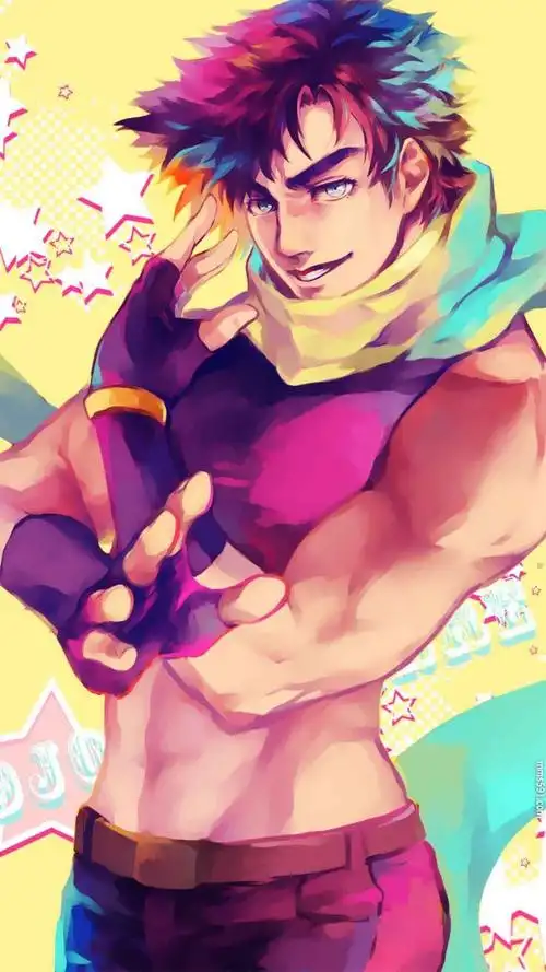 第二代jojo的奇妙冒险男主角乔瑟夫·乔斯达手机壁纸图片(3)