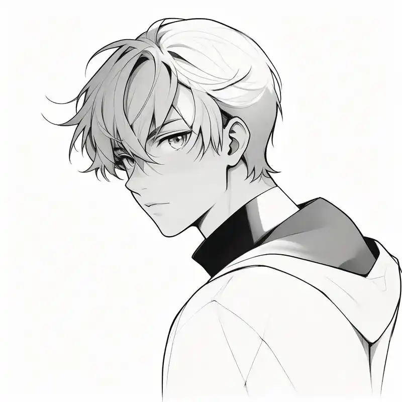 黑白素描,男人微信头像 黑白素描风格的男生头像来啦!