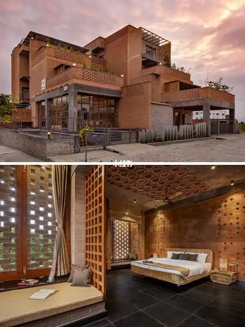 热带风格 红砖造型民宿酒店设计