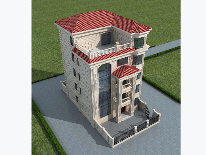 欧式五层别墅设计图"