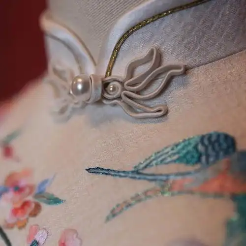 天然珍珠扣制作旗袍扣