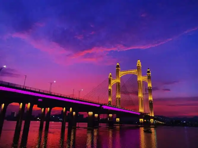 开平金山大桥日落