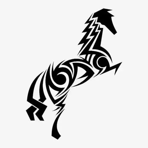 黑白轮廓动物图案免抠素材免费下载_觅元素51yuansu.com