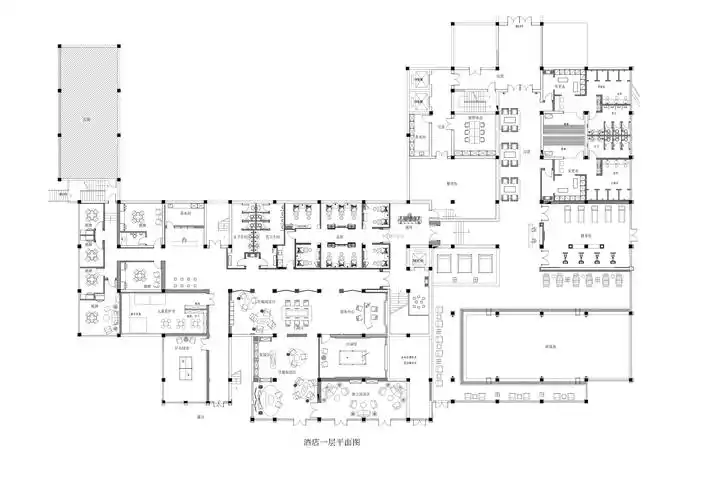 酒店主楼一层平面图