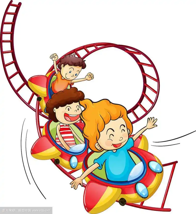 卡通过山车
