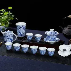 青花瓷茶具景德镇陶瓷礼盒装图片