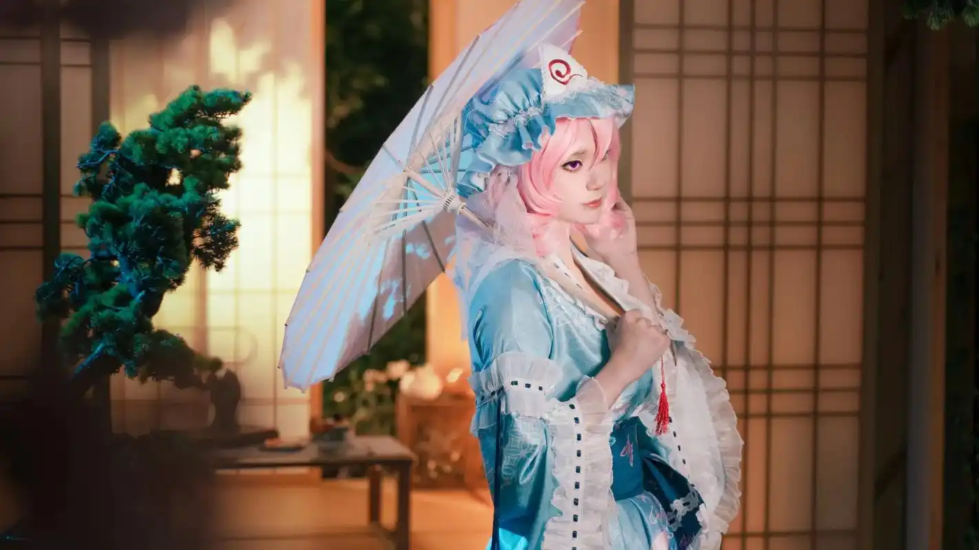 西行寺幽幽子cos 出镜:出云 后期:我 摄影:鬼泣 (这个 - 抖音