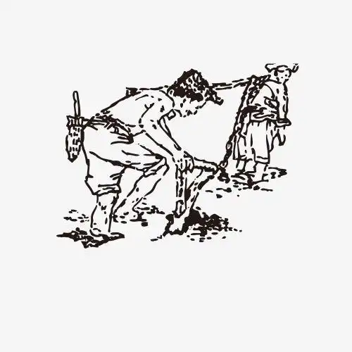 古代人种田简笔画