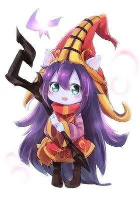 昵称璐璐,紫皮大蒜种族约德尔人势力班德尔城游戏定位法师,辅助萌点