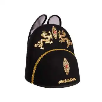 汉服帽子 翼善冠飞鱼服男女士汉服帽新郎帽圆领袍锦衣卫皇帝龙帽子越