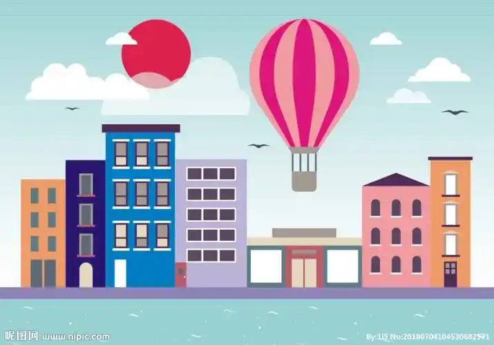 卡通公寓简笔画矢量图图片