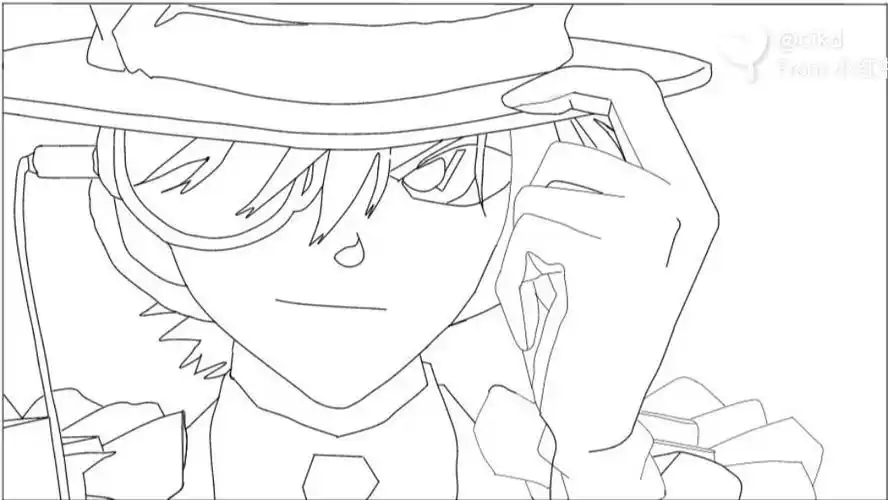 画死我了,背景懒得画了.(说一声再拿哈)#怪盗基德