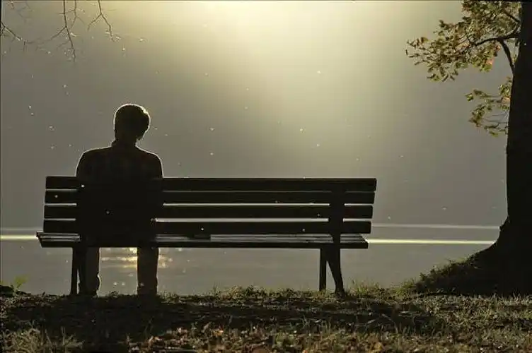 老人,坐,公园长椅_高清图片_全景视觉