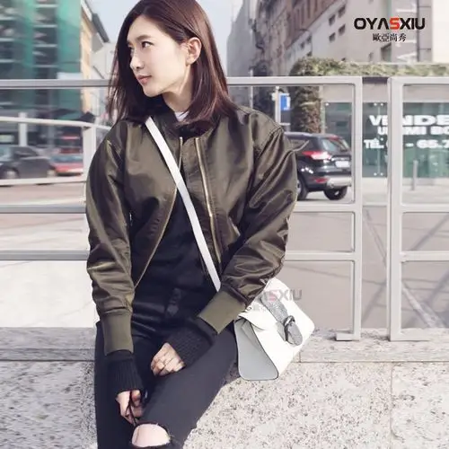 好先生江疏影夹克 江莱棒球服外套女2016薄款秋冬 明星同款女装