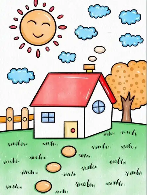 简单好看的秋天风景画~