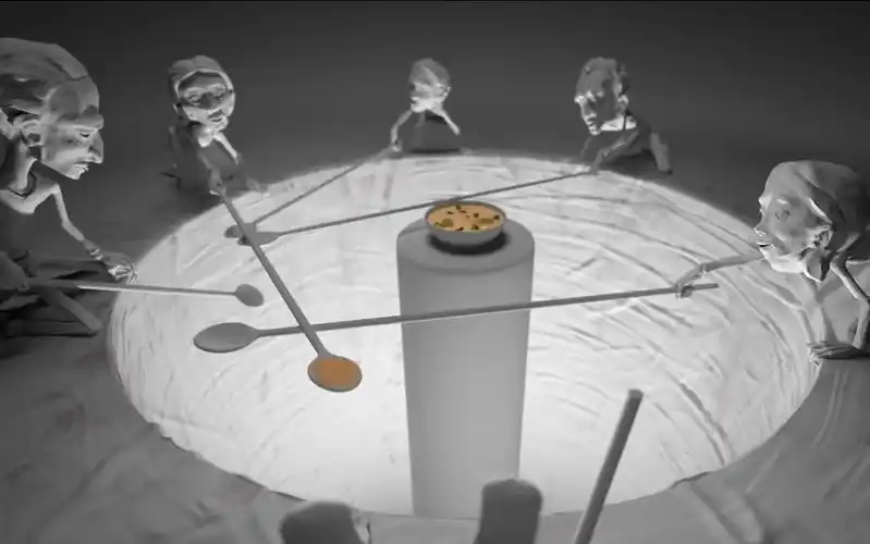 人性短片《天堂与地狱》,一把长勺展现了合作的重要性