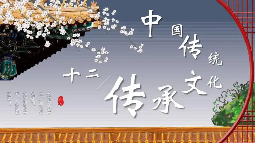 中国传统文化十二传承ppt模板