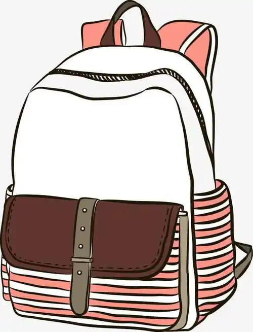 矢量手绘书包双肩包免抠素材免费下载_觅元素51yuansu.com